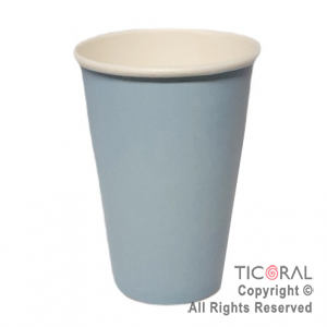 VASO POLIPAPEL 240CC PASTEL CELESTE X 8